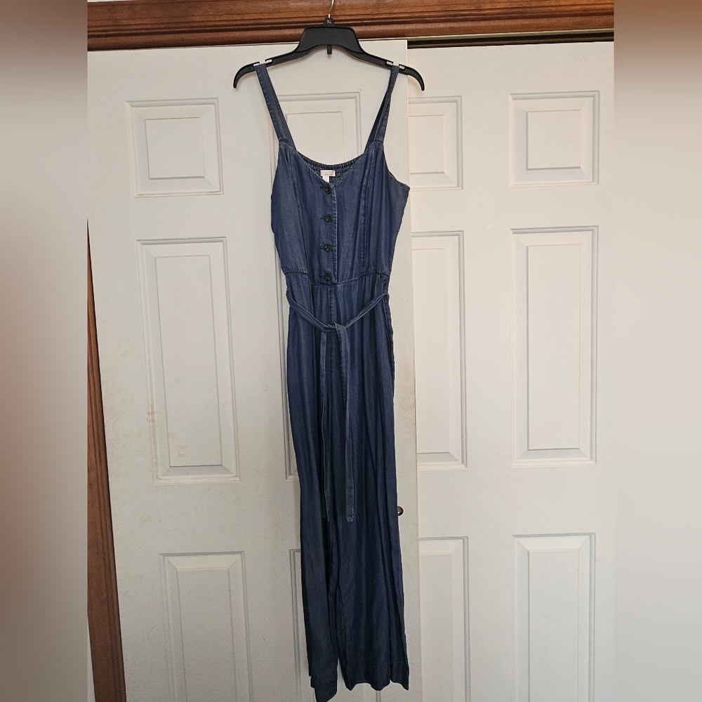 Lauren Conrad faux denim jumpsuit large